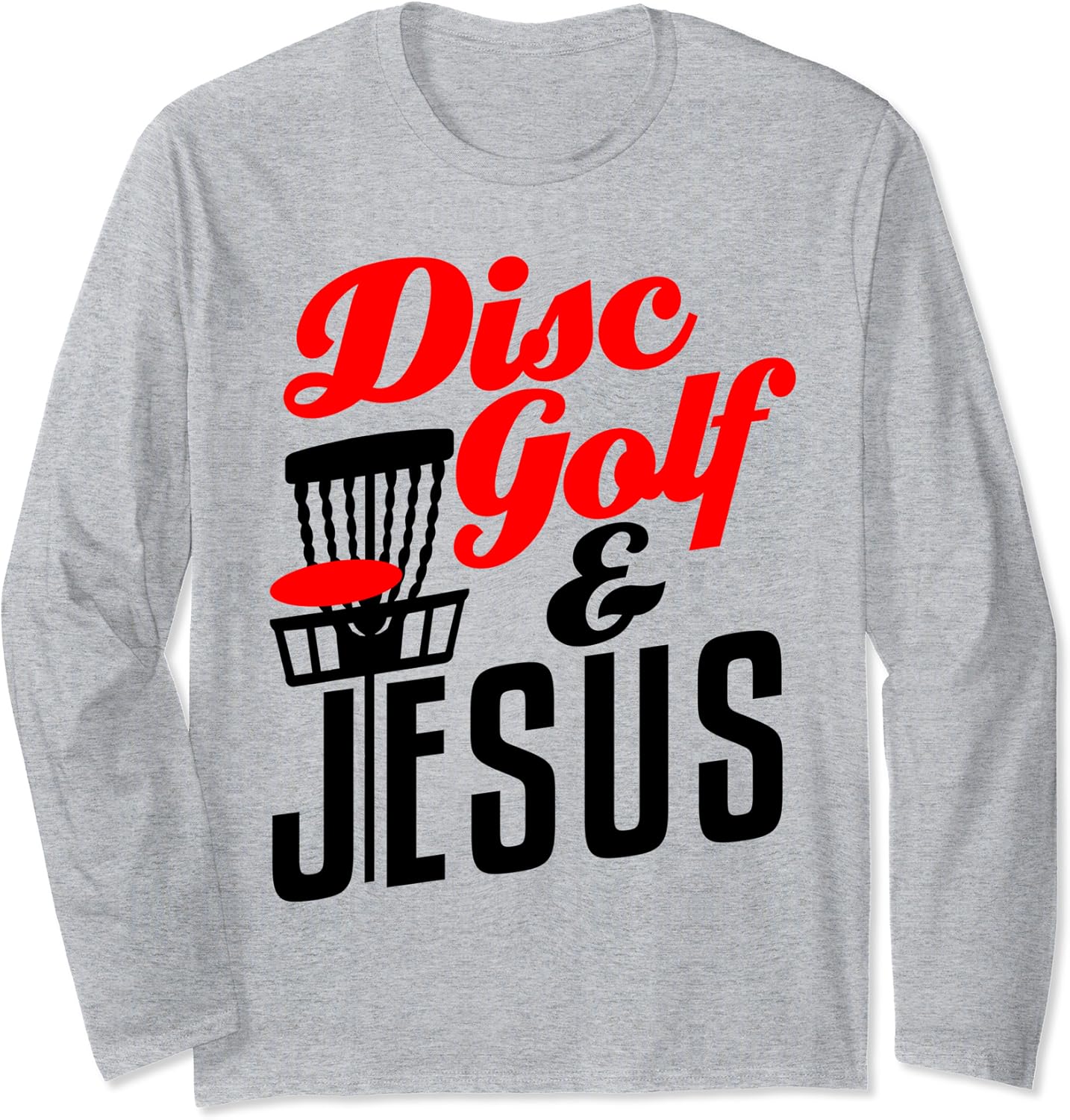 Christian Disc Golf Jesus Gift Funny Golfing Golfer Lover Long Sleeve T